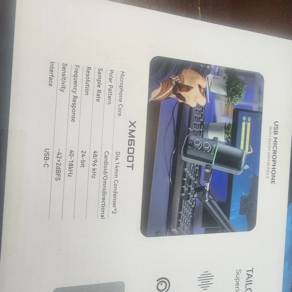 CMTECK USB Microphone With Boom Arm Bundle‎ Dual-Pattern New In Box